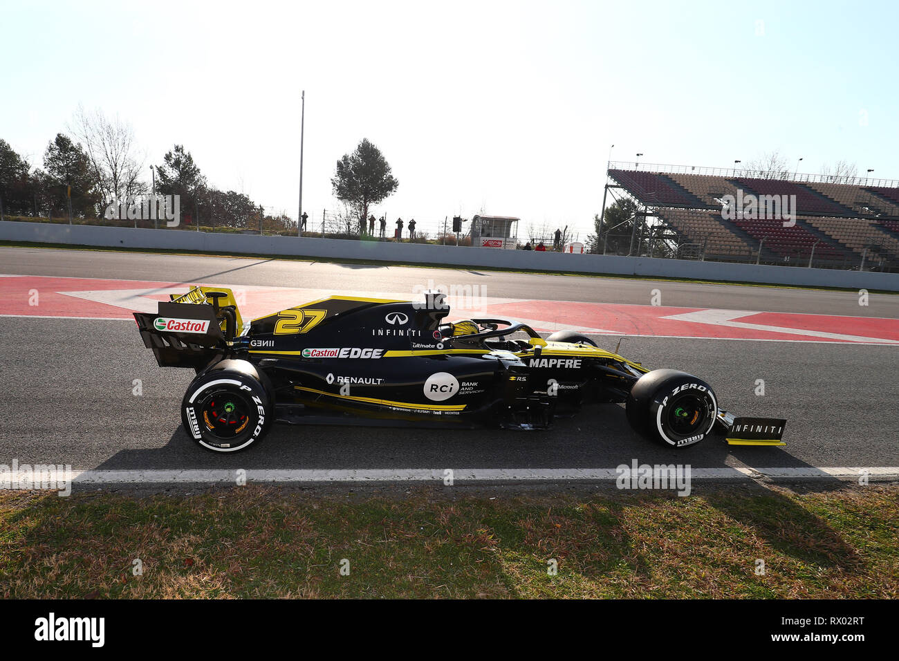Montmelo, Barcelone - Espagne. Février 2019 28h. L'Allemagne de Nico Hülkenberg la conduite (27) L'équipe de Formule 1 Renault Sport RS19 sur la voie PENDANT F1 W Banque D'Images