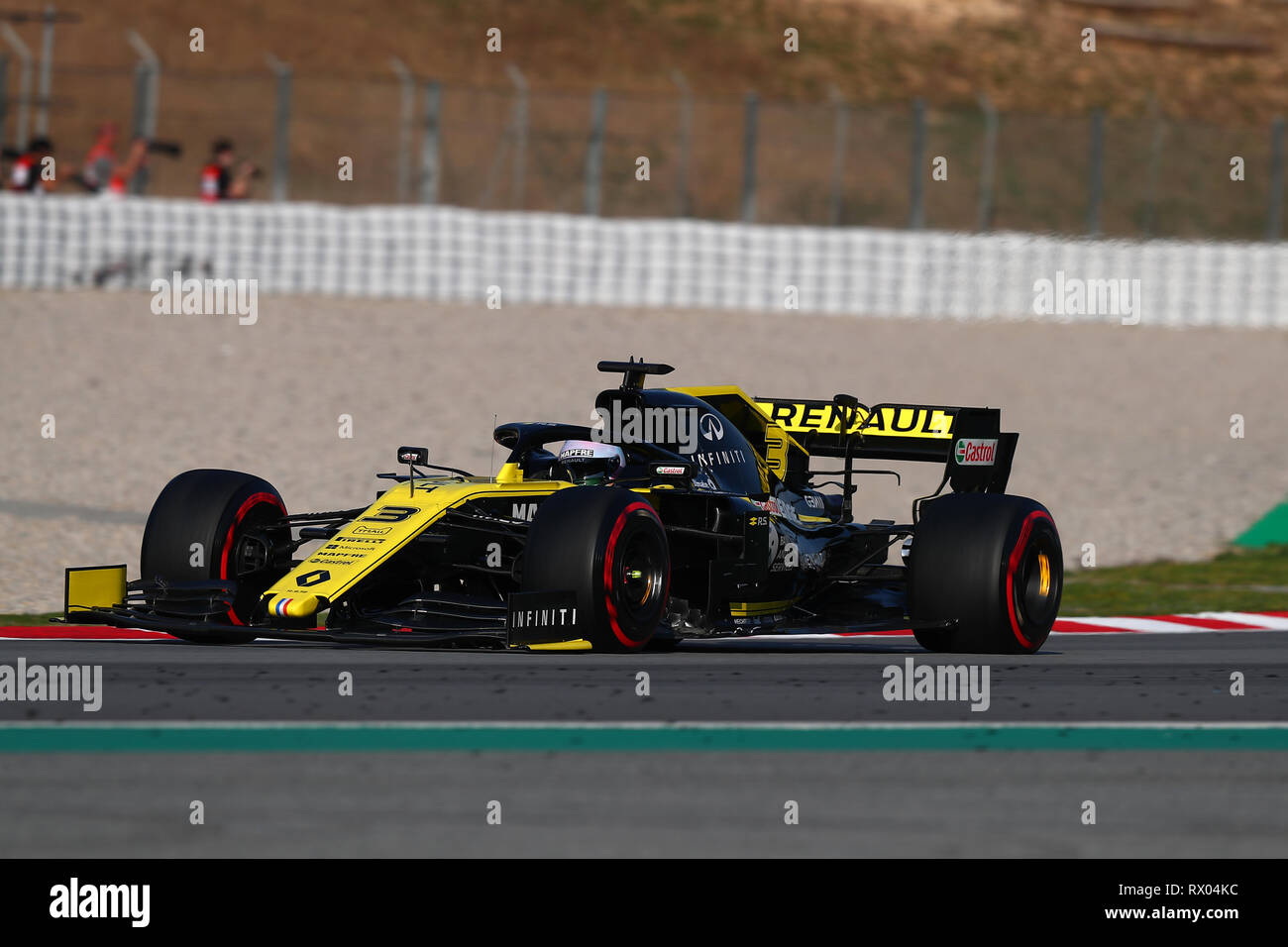 Montmelo, Barcelone - Espagne. Février 2019 28h. Daniel Ricciardo de la conduite de l'Australie (3) Renault Sport F1 Team R19 sur la voie PENDANT F1 W Banque D'Images