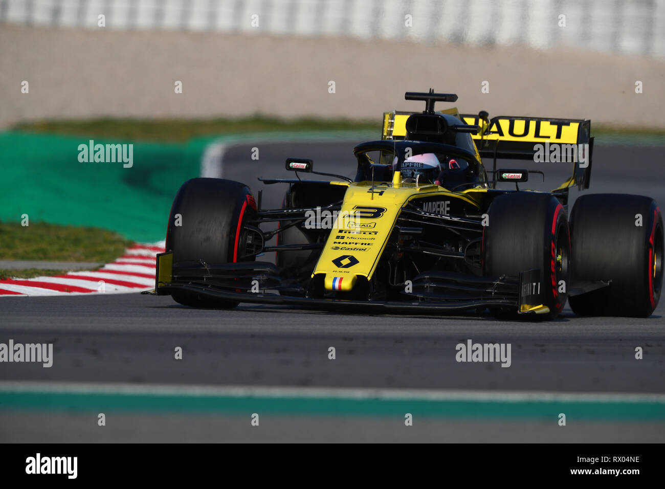 Montmelo, Barcelone - Espagne. Février 2019 28h. Daniel Ricciardo de la conduite de l'Australie (3) Renault Sport F1 Team R19 sur la voie PENDANT F1 W Banque D'Images