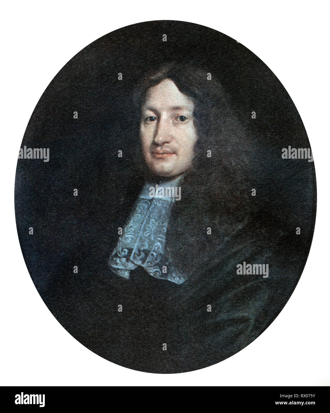 John Dryden, (1631-1700), XVIIe siècle. Attribué à John Michael Wright (1617-1694). John Dryden (1631-1700), poète anglais, critique littéraire, traducteur et dramaturge qui a été fait le premier poète et lauréat de l'Angleterre en 1668. Banque D'Images
