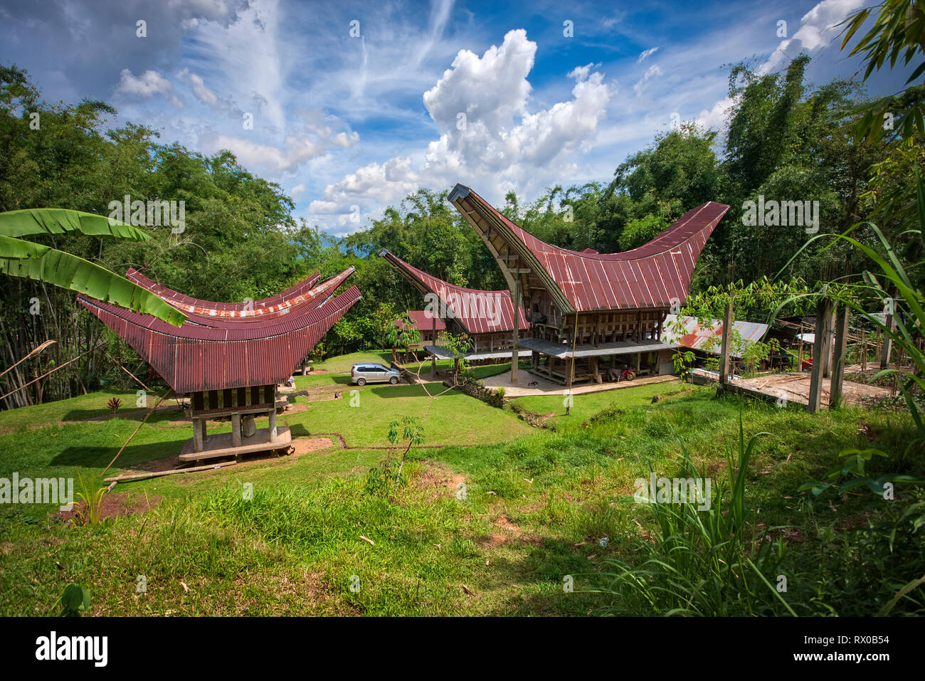 Tana Toraja Regency est une régence de Sulawesi du Sud, Province de l'Indonésie et de l'ethnie Toraja. Kete Kesu est un endroit à voir absolument. Banque D'Images