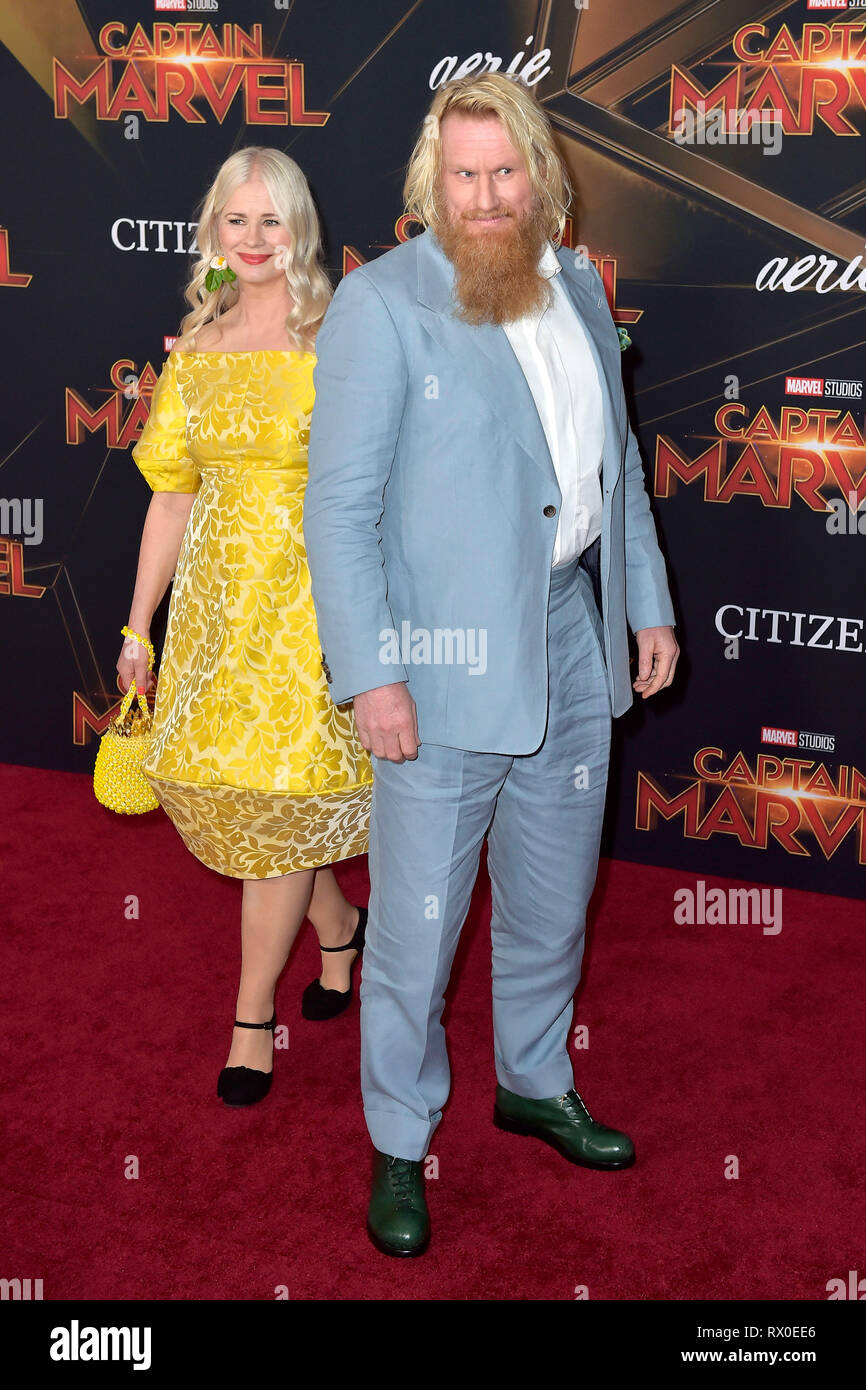 Rune Temte et sa femme Thea Glimsdal Temte participant à la 'Captain  Marvel' première mondiale à El Captian Theatre Le 4 mars 2019 à Los  Angeles, Californie Photo Stock - Alamy