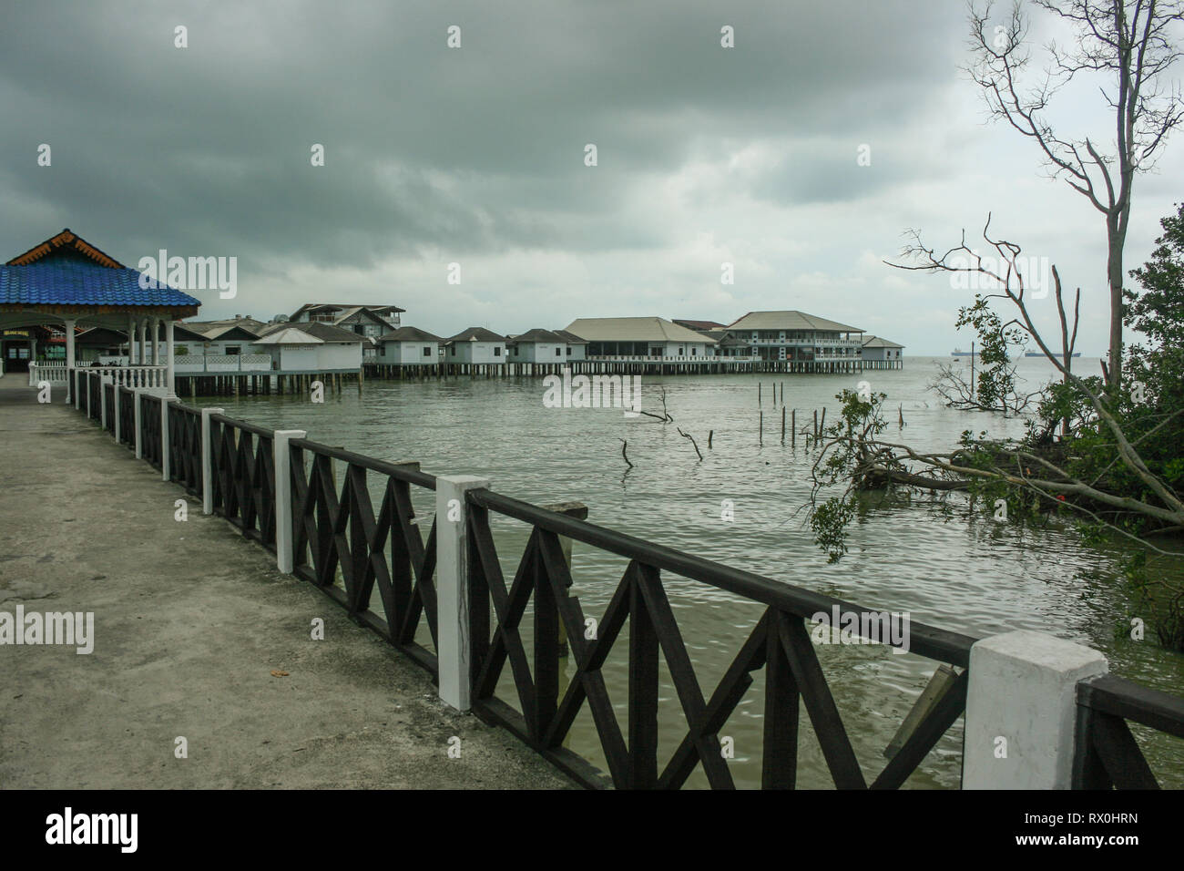 Tanjung Piai, la pointe la plus méridionale de l'Asie continentale, Pontien, Malaisie Banque D'Images