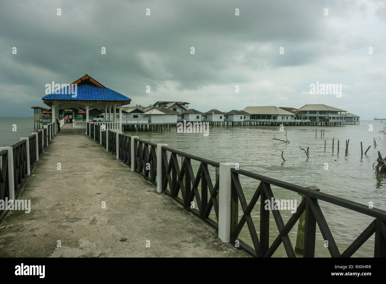 Tanjung Piai, la pointe la plus méridionale de l'Asie continentale, Pontien, Malaisie Banque D'Images