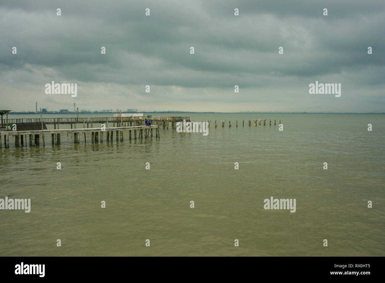 Tanjung Piai, la pointe la plus méridionale de l'Asie continentale, Pontien, Malaisie Banque D'Images