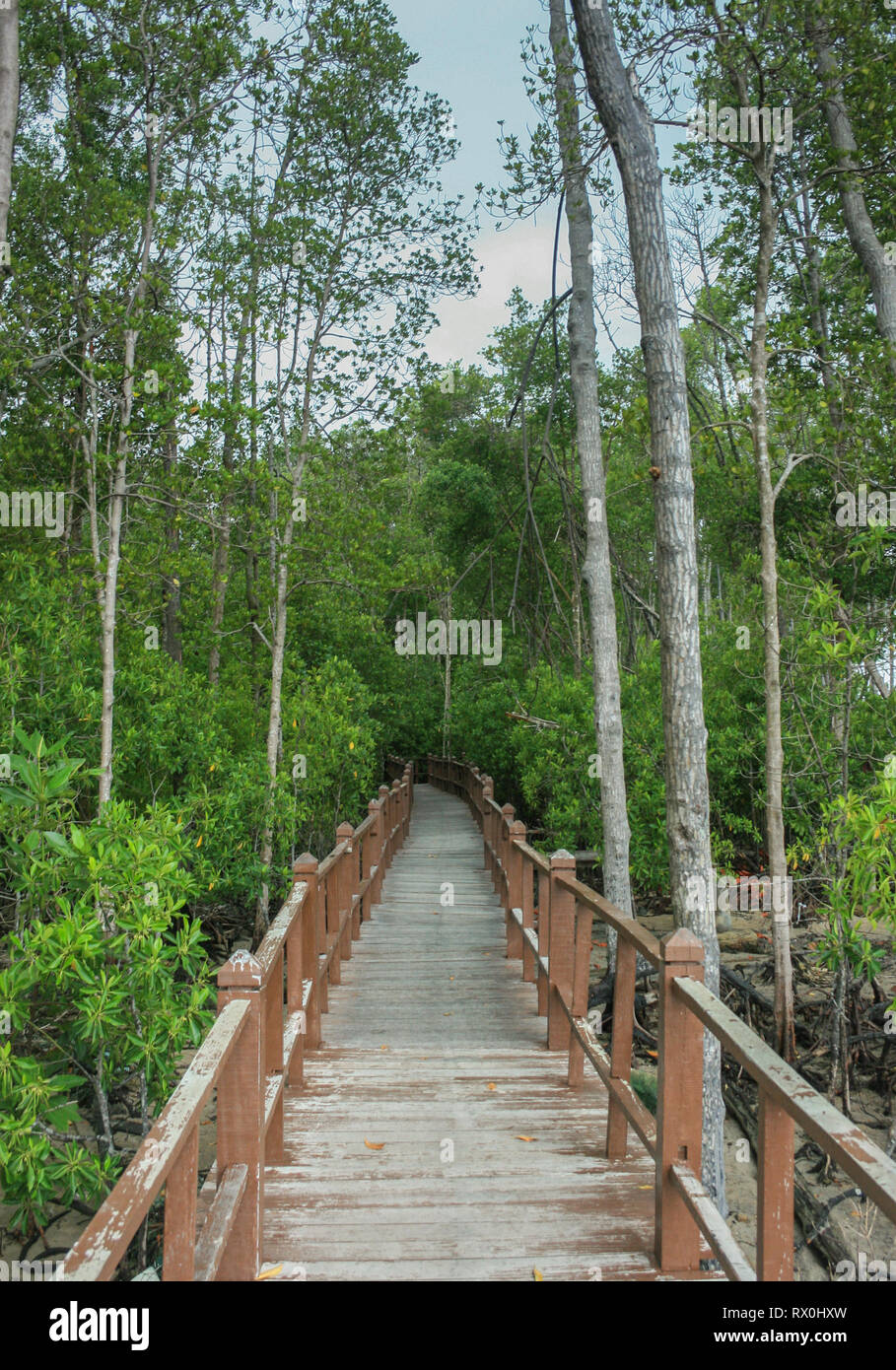 Tanjung Piai, la pointe la plus méridionale de l'Asie continentale, Pontien, Malaisie Banque D'Images