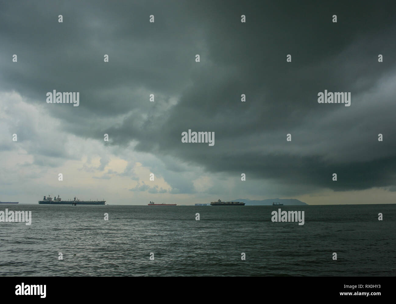 Tanjung Piai, la pointe la plus méridionale de l'Asie continentale, Pontien, Malaisie Banque D'Images