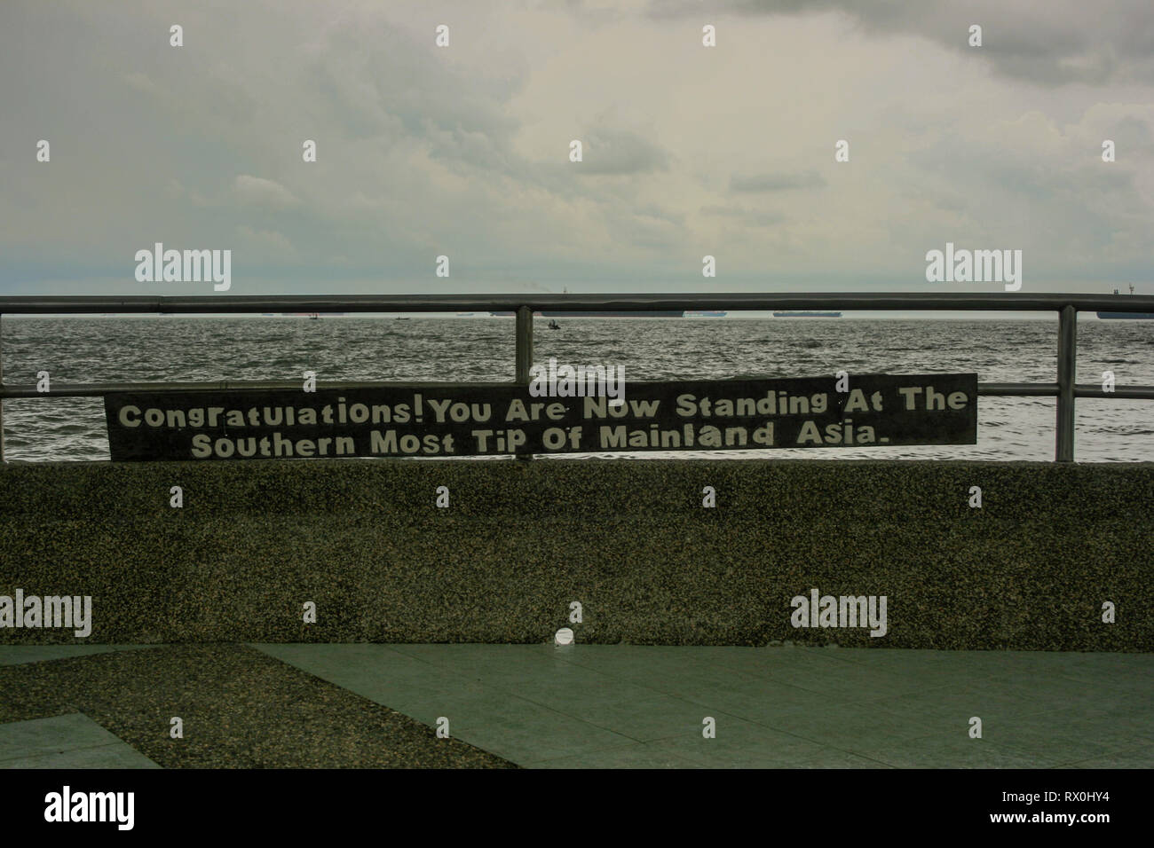 Tanjung Piai, la pointe la plus méridionale de l'Asie continentale, Pontien, Malaisie Banque D'Images