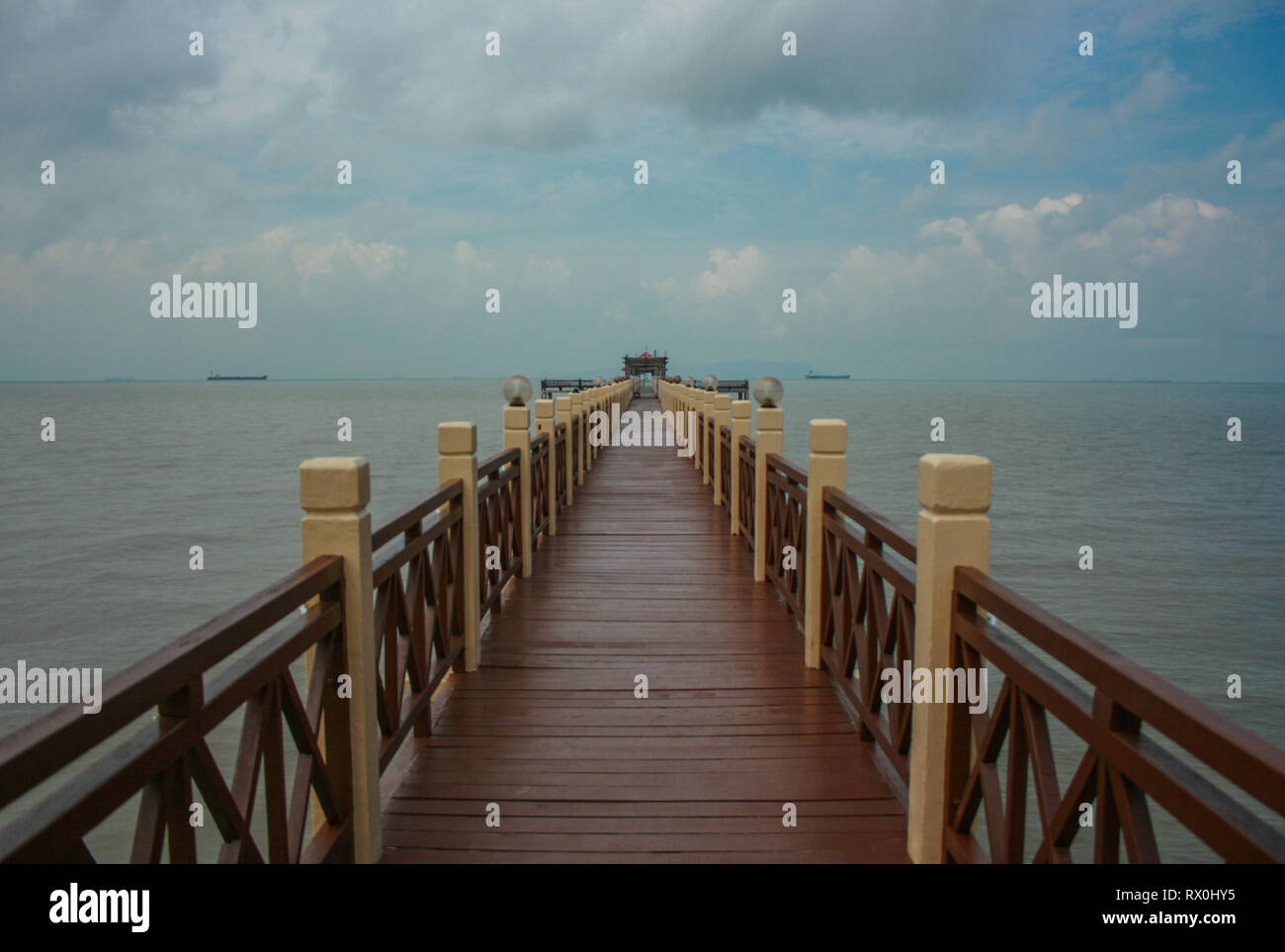 Tanjung Piai, la pointe la plus méridionale de l'Asie continentale, Pontien, Malaisie Banque D'Images