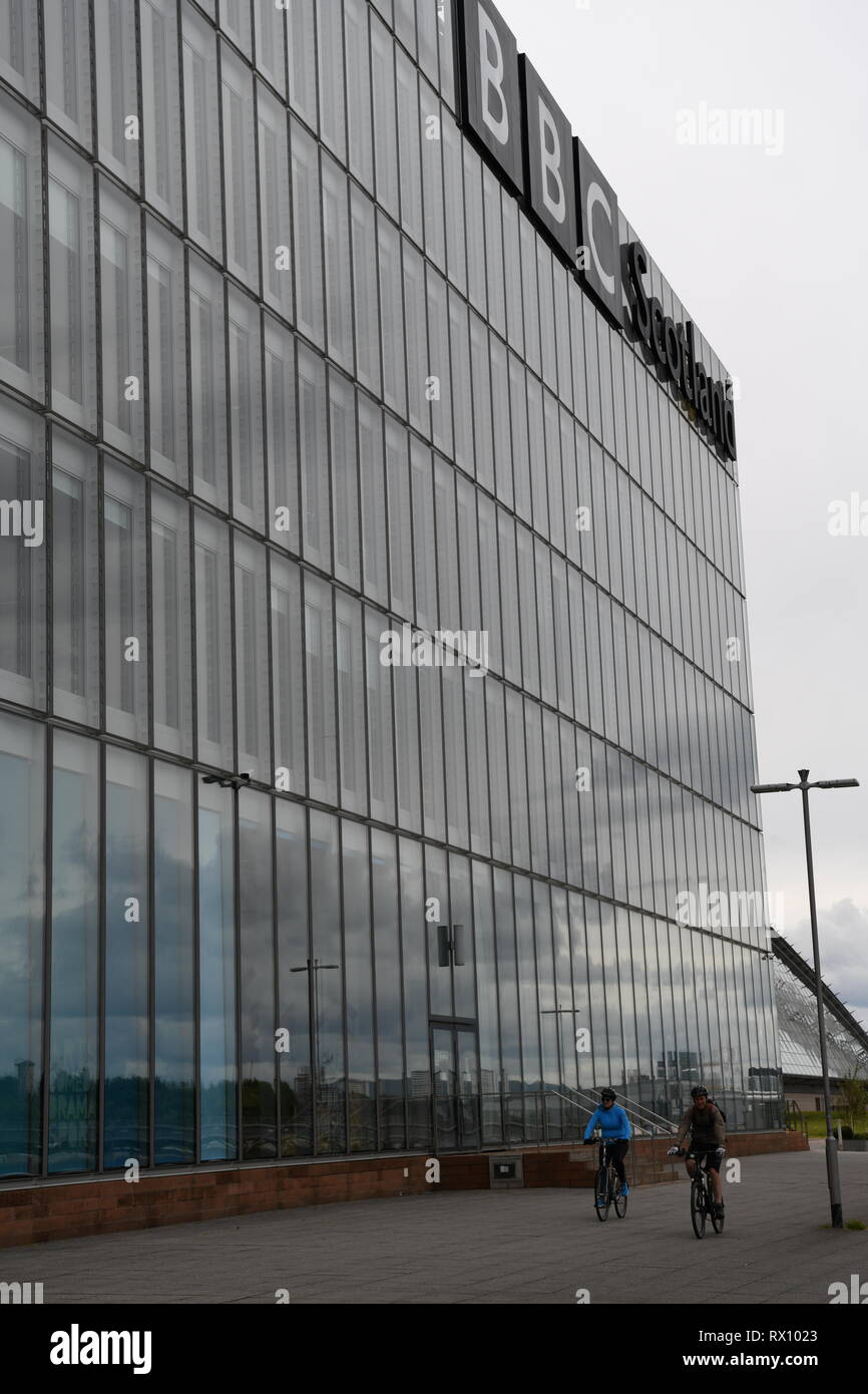 BBC Pacific Quay. BBC Scotland siège social se trouve sur la rivière Clyde à Glasgow. Ouvert par Gordon Brown en septembre 2007. Banque D'Images