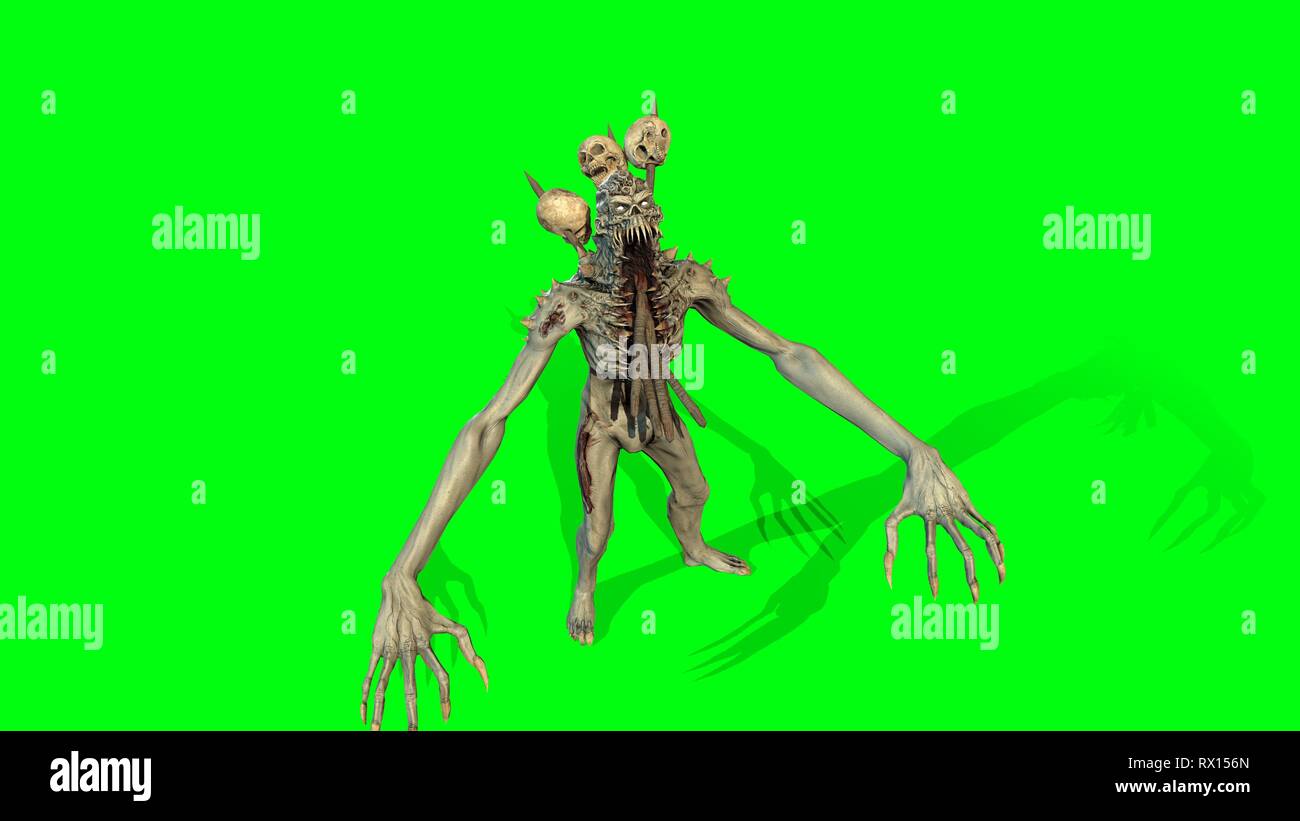 Post-nucléaire soldat mutant apocalypse 3D render Banque D'Images