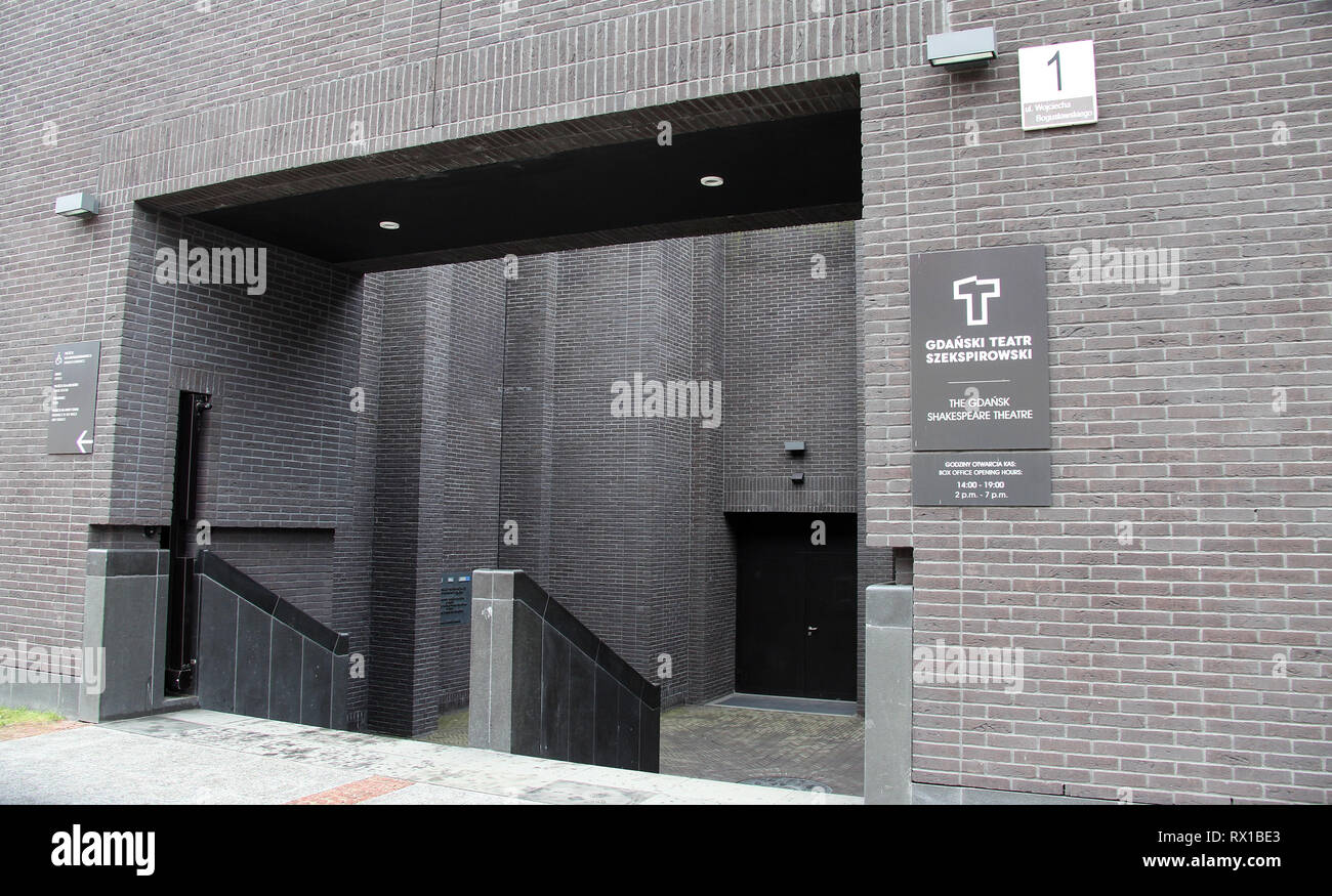 Gdansk Shakespeare Theatre Banque D'Images