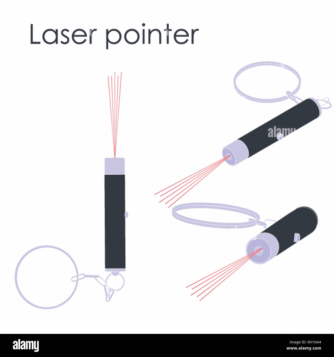 Pointeur Laser sans ossature Illustration de Vecteur
