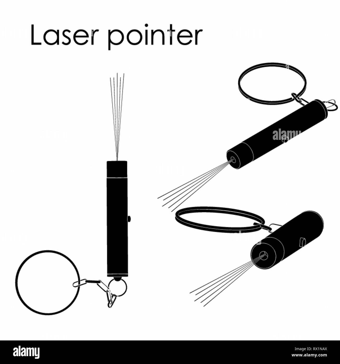 Remplissage noir pointeur laser Illustration de Vecteur