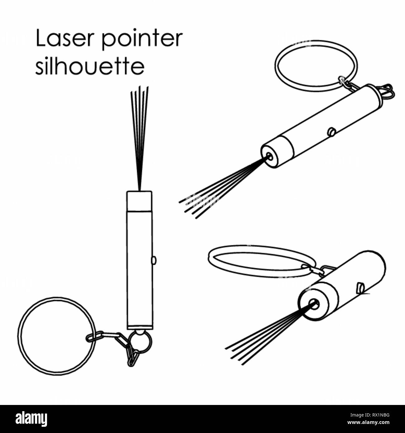 Pointeur laser silhouette Illustration de Vecteur