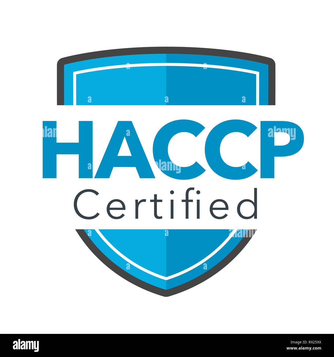 | HACCP Hazard Analysis Critical Control Points icône avec award ou coche Illustration de Vecteur