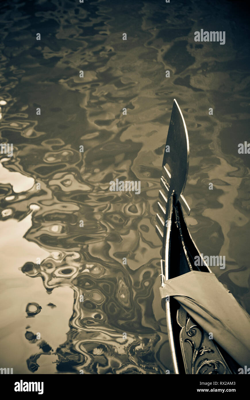 Ornement sur l'avant de gondola Banque D'Images