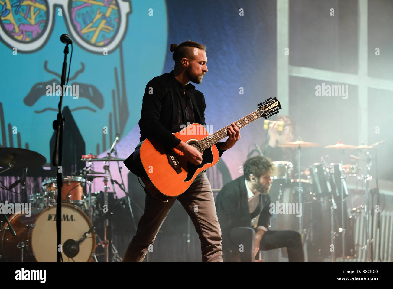 Torino, Italie. 08Th Mar, 2019. Chanteur romain - songwriter Carl Brave avec sa tournée 'Notti Brave' arrête dans les principaux théâtres d'Italie. Crédit : Bruno Brizzi/Pacific Press/Alamy Live News Banque D'Images