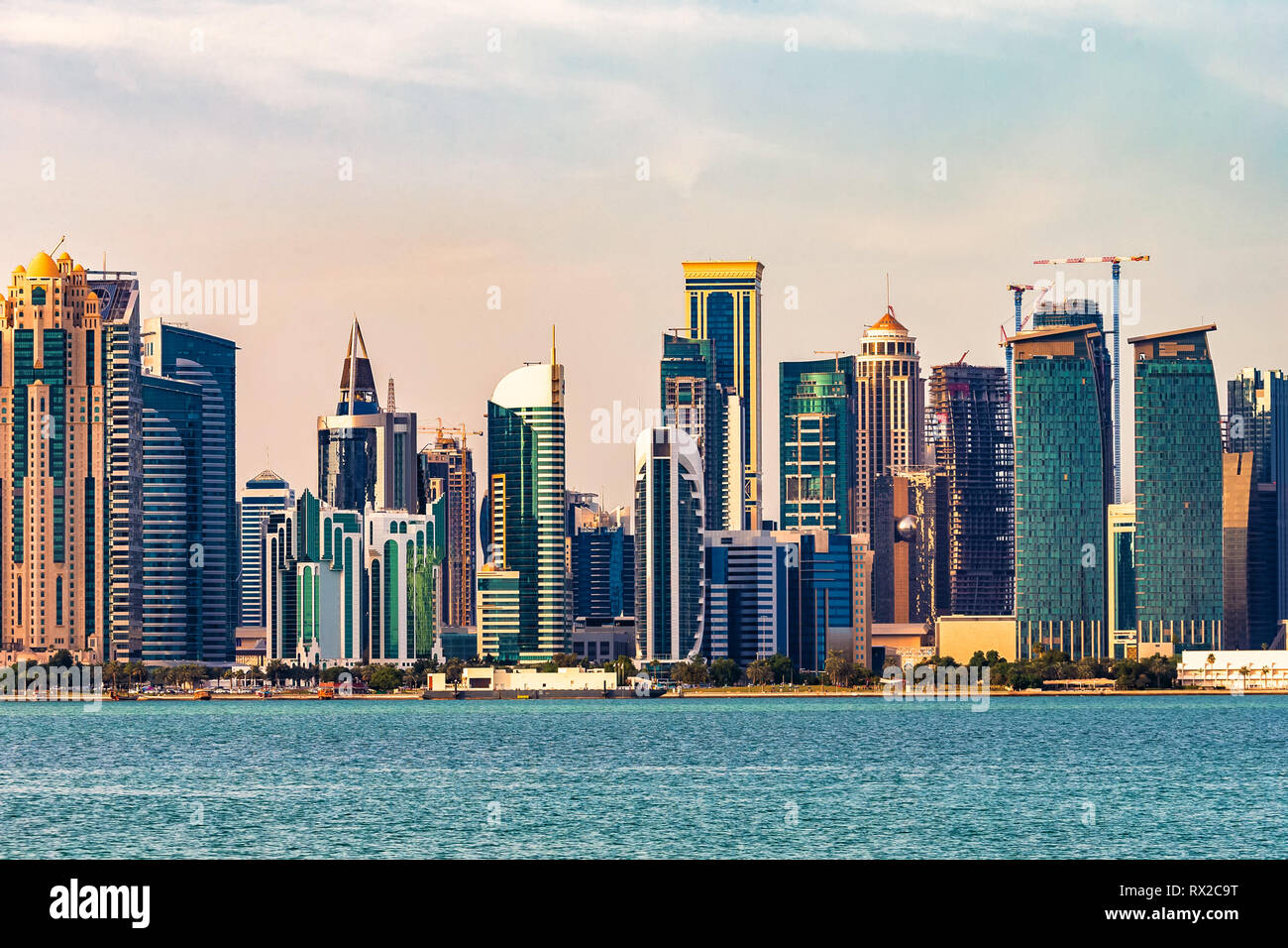 Vue de Citi de Doha. Le Qatar. Banque D'Images