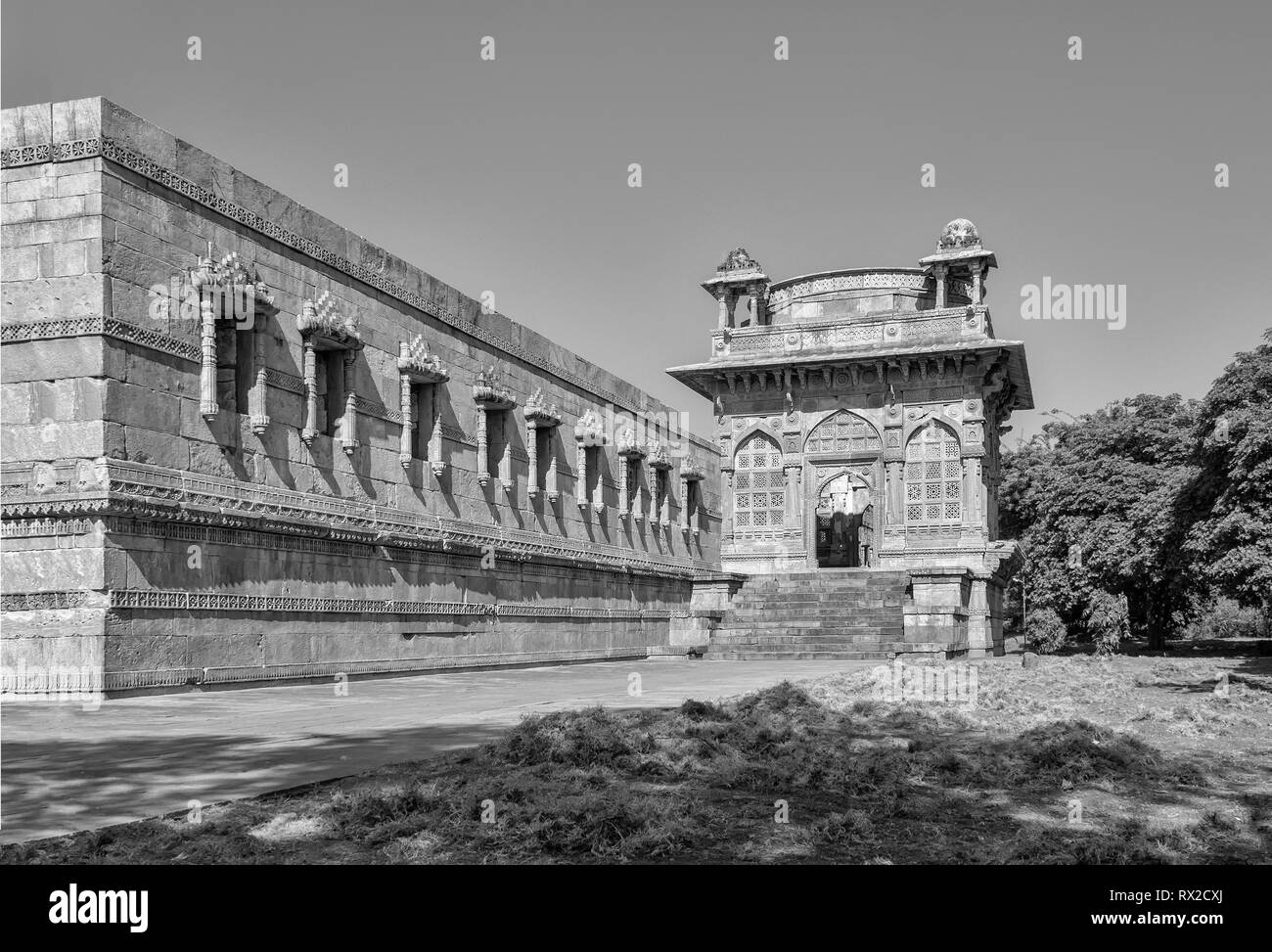 Pavagadh Champaner , , Gujarat , India-December 07, 2014-Vue de Jama Masjid Porte d'entrée de l'extérieur. Banque D'Images