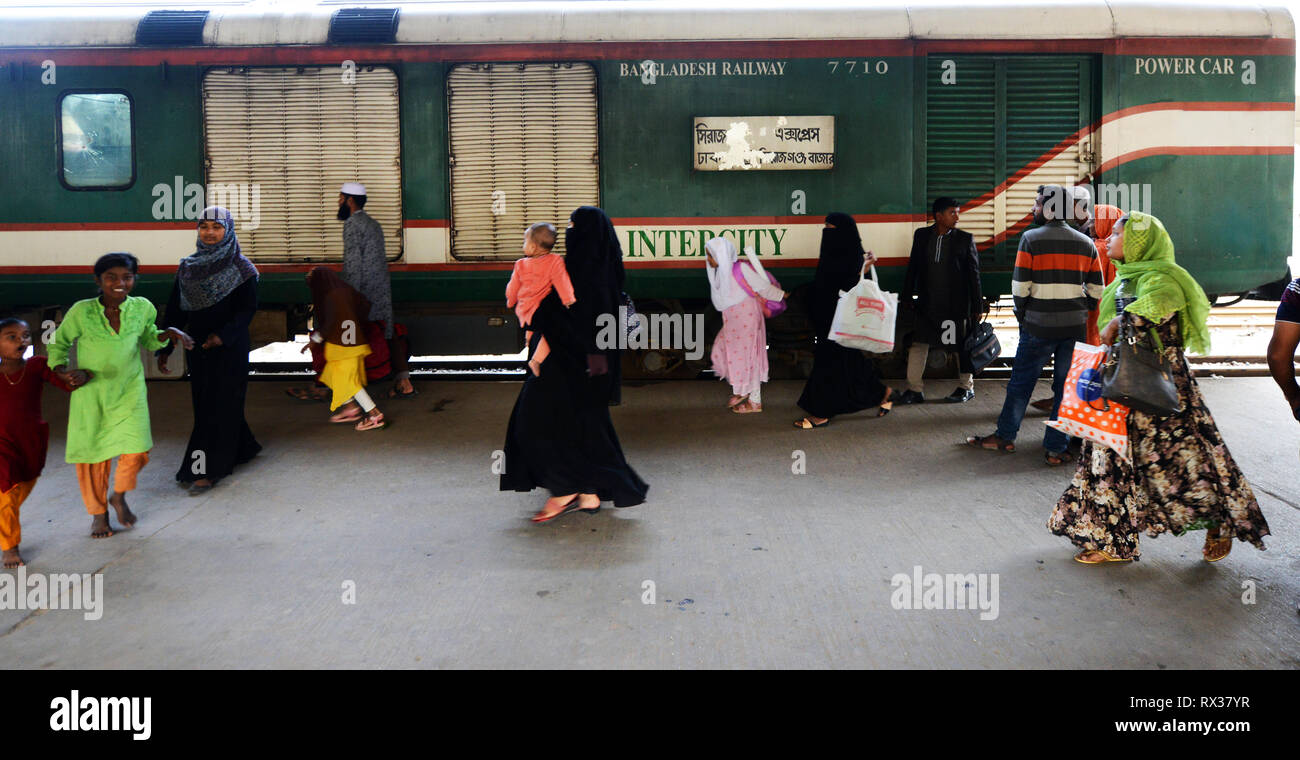 Kamalapur rail station à Dhaka, au Bangladesh. Banque D'Images