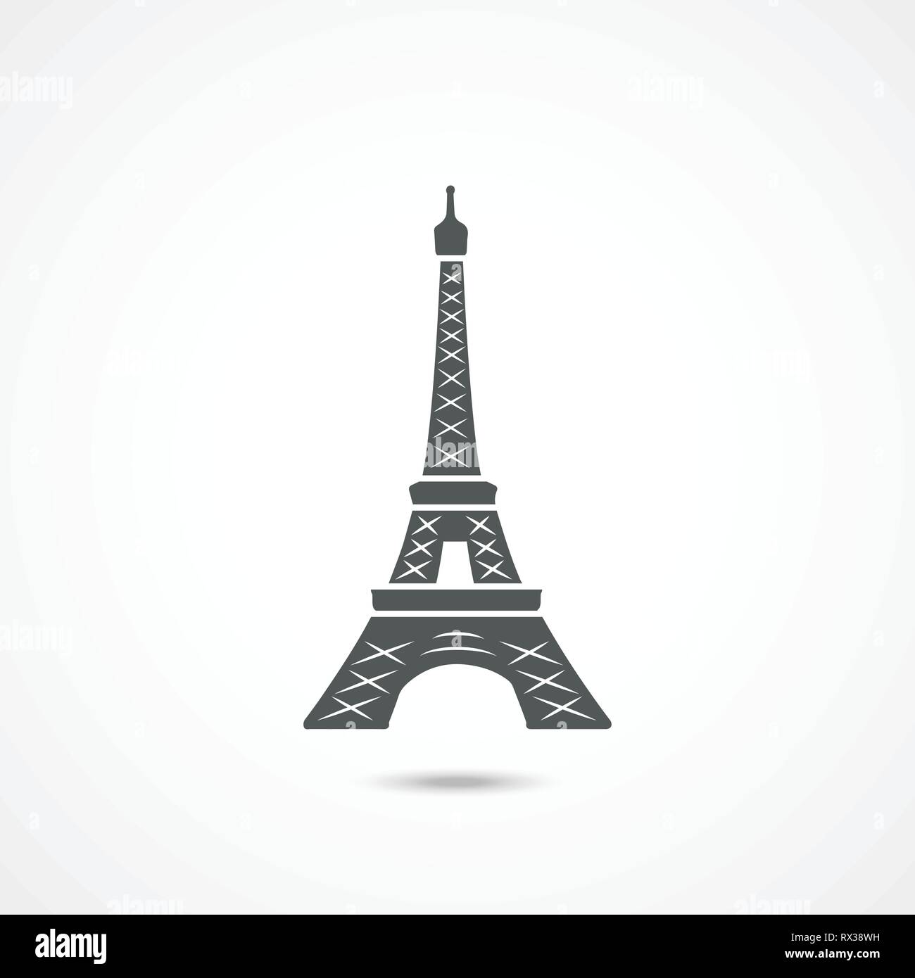 L'icône de la tour Eiffel Illustration de Vecteur