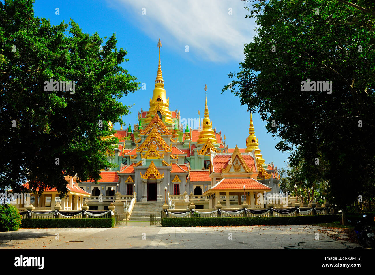 Wat Sai Sai Thang Thang, Temple, Ban Krut, Province de Prachuap Khiri Khan, Thaïlande Banque D'Images