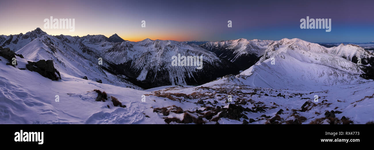 La montagne l'hiver en Pologne à partir de Tatras - Kasprowy Wierch Banque D'Images