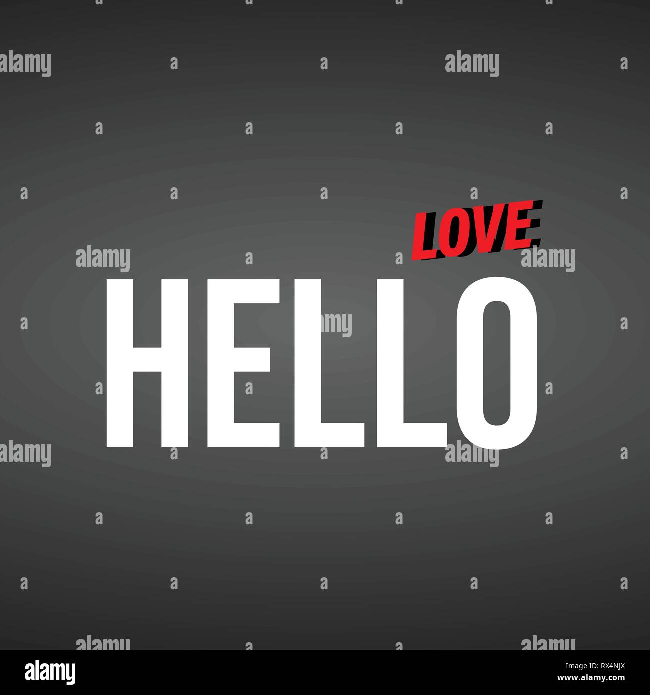 Bonjour l'amour. Love quote avec fond moderne vector illustration Illustration de Vecteur