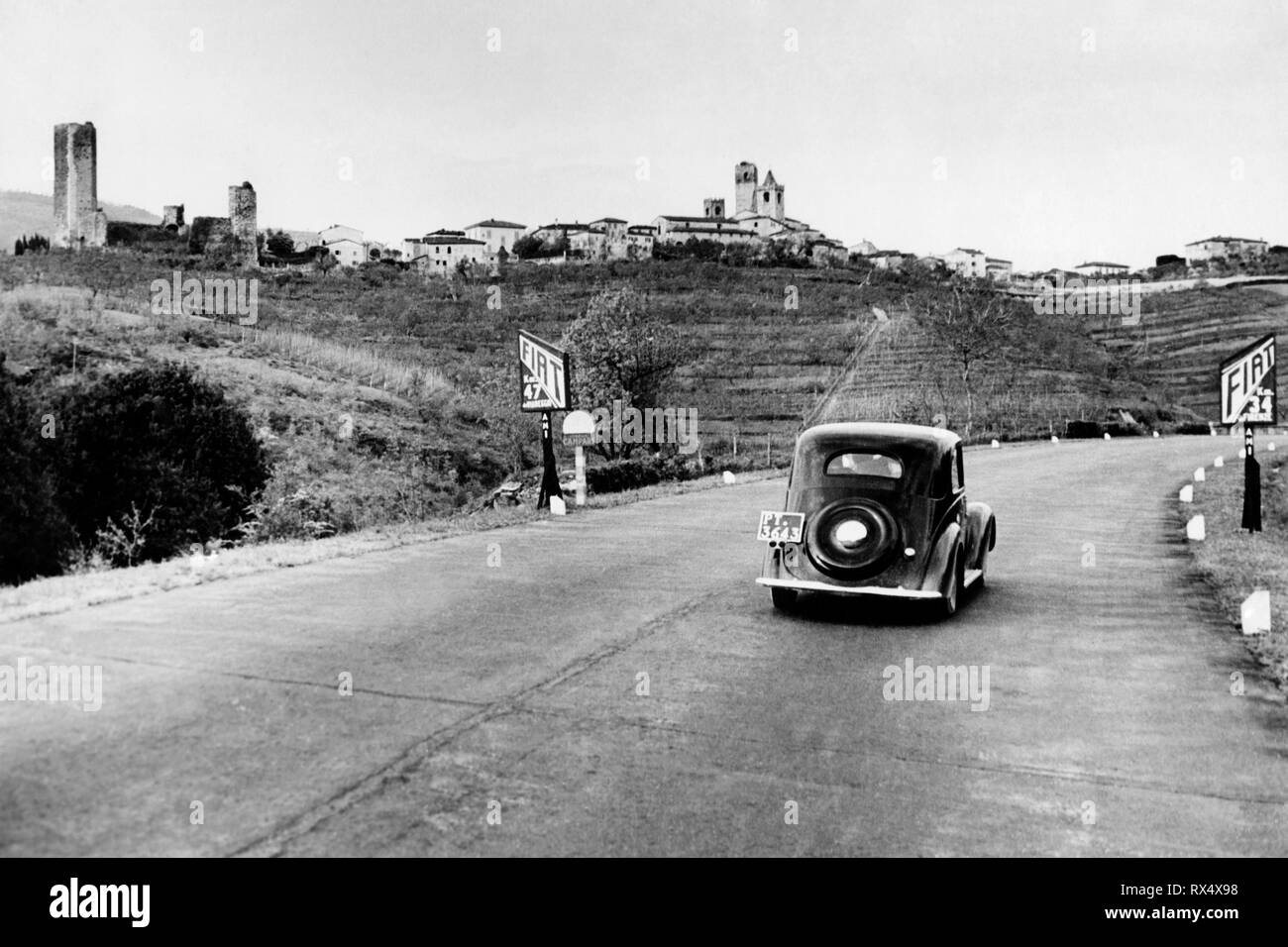 L'autoroute, Serravalle Pistoiese, Toscane, Italie 1930 Banque D'Images