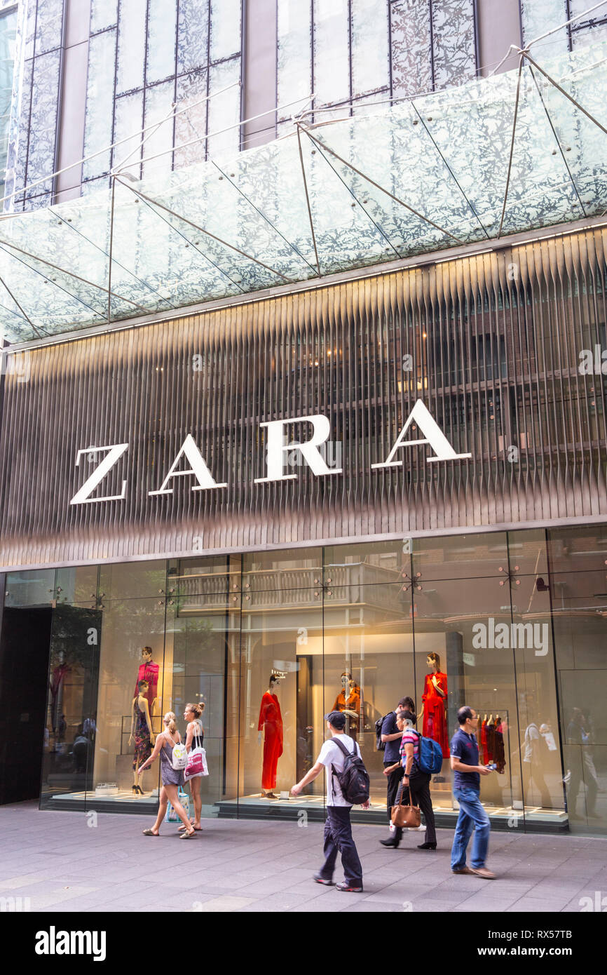 L'extérieur du magasin de vêtements Zara dans Pitt Street, Sydney, Australie  Photo Stock - Alamy