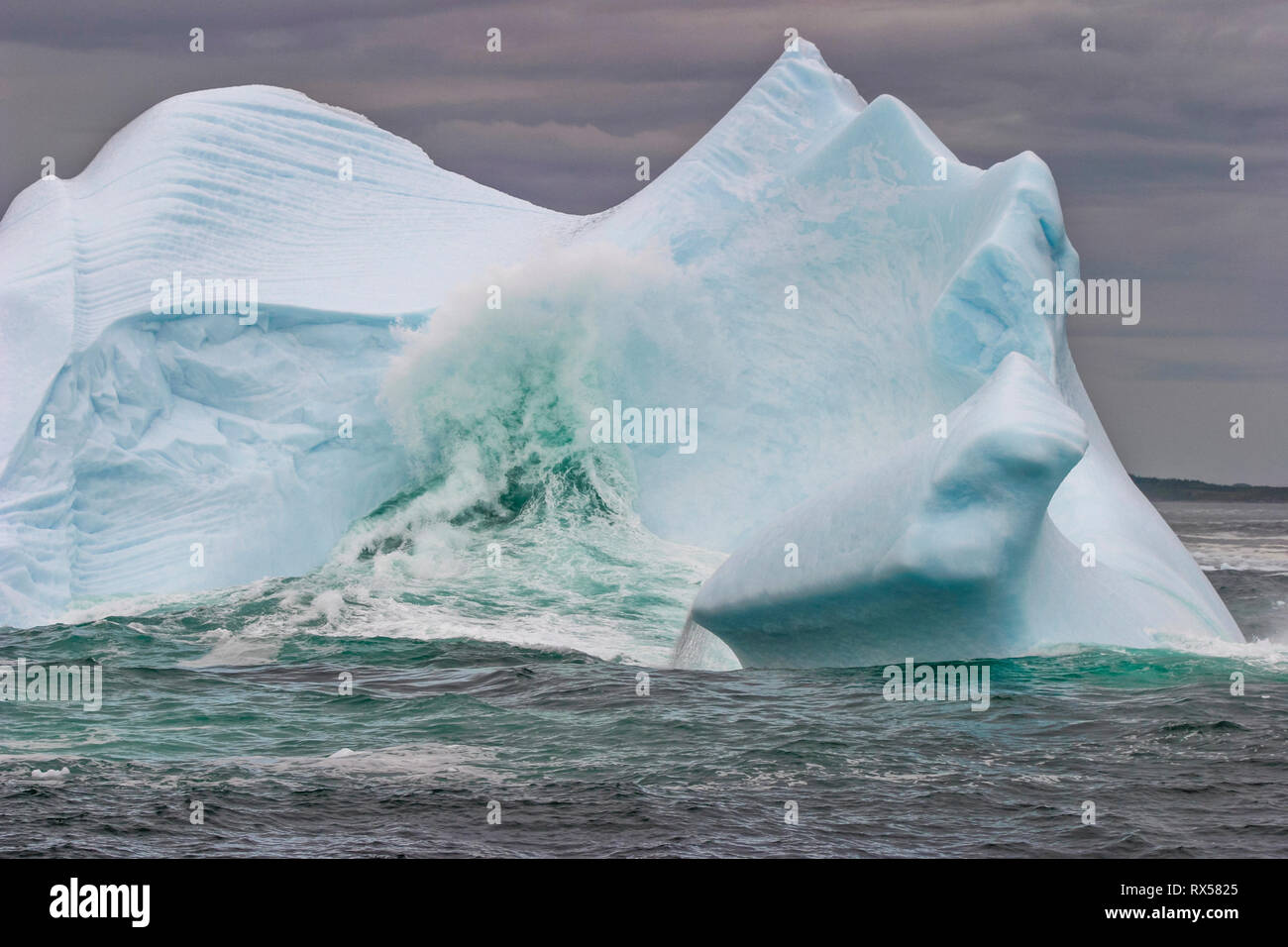 Iceberg à la masse, Twillingate, Terre-Neuve Banque D'Images