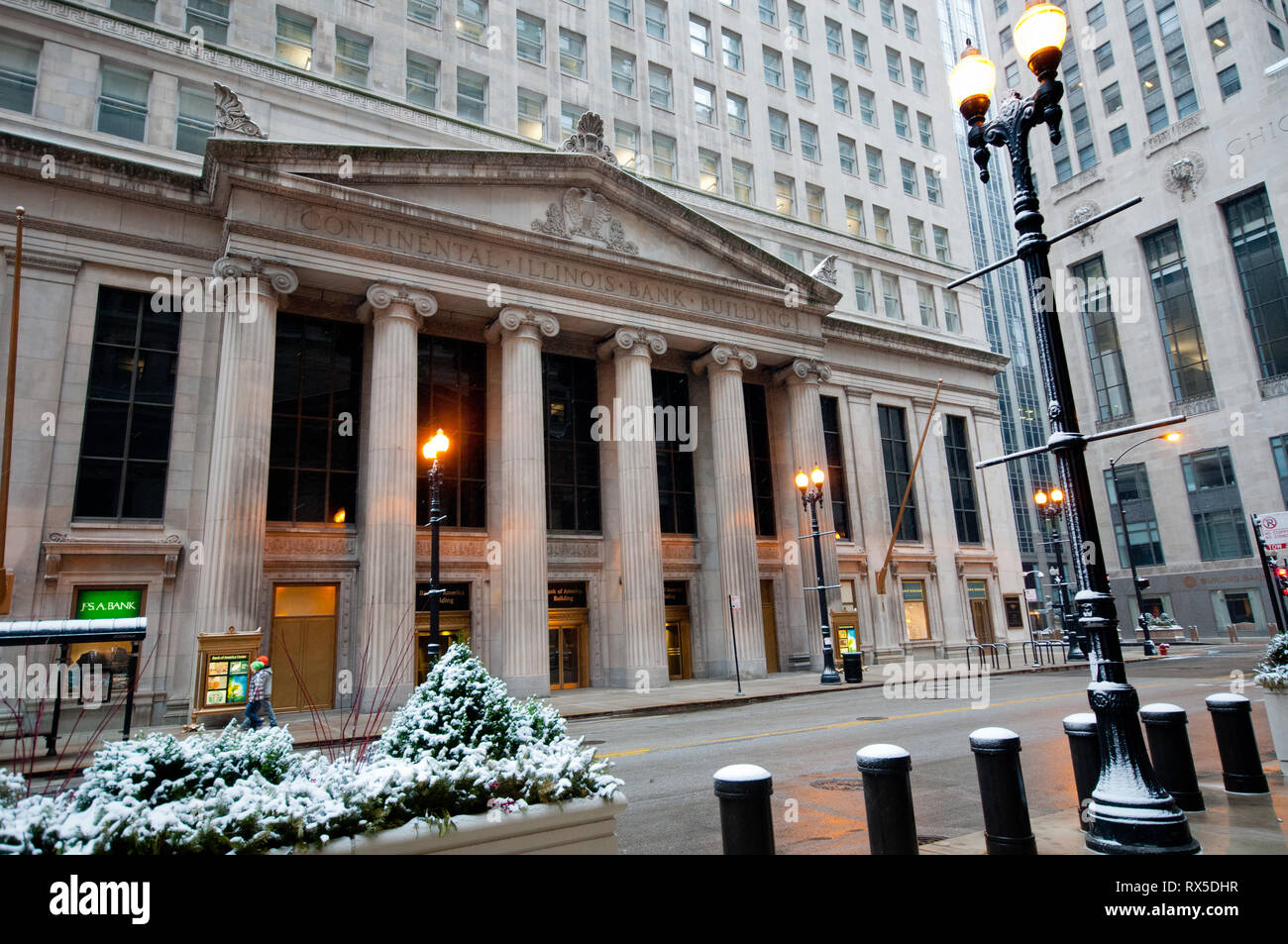 Amérique latine, États-Unis, Illinois, Chicago, Banque fédérale de réserve de Chicago building Banque D'Images