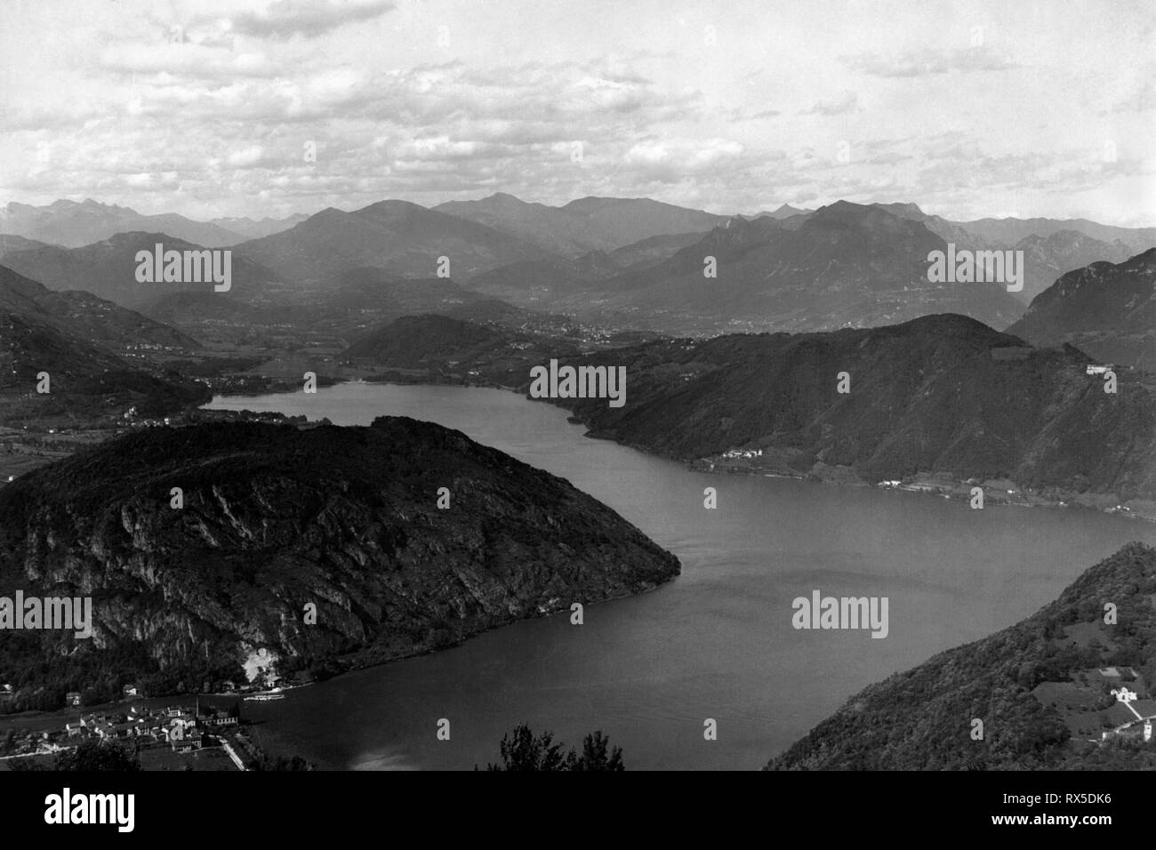 Belvedere, marzio mountain, Lugano, Suisse 1950 Banque D'Images