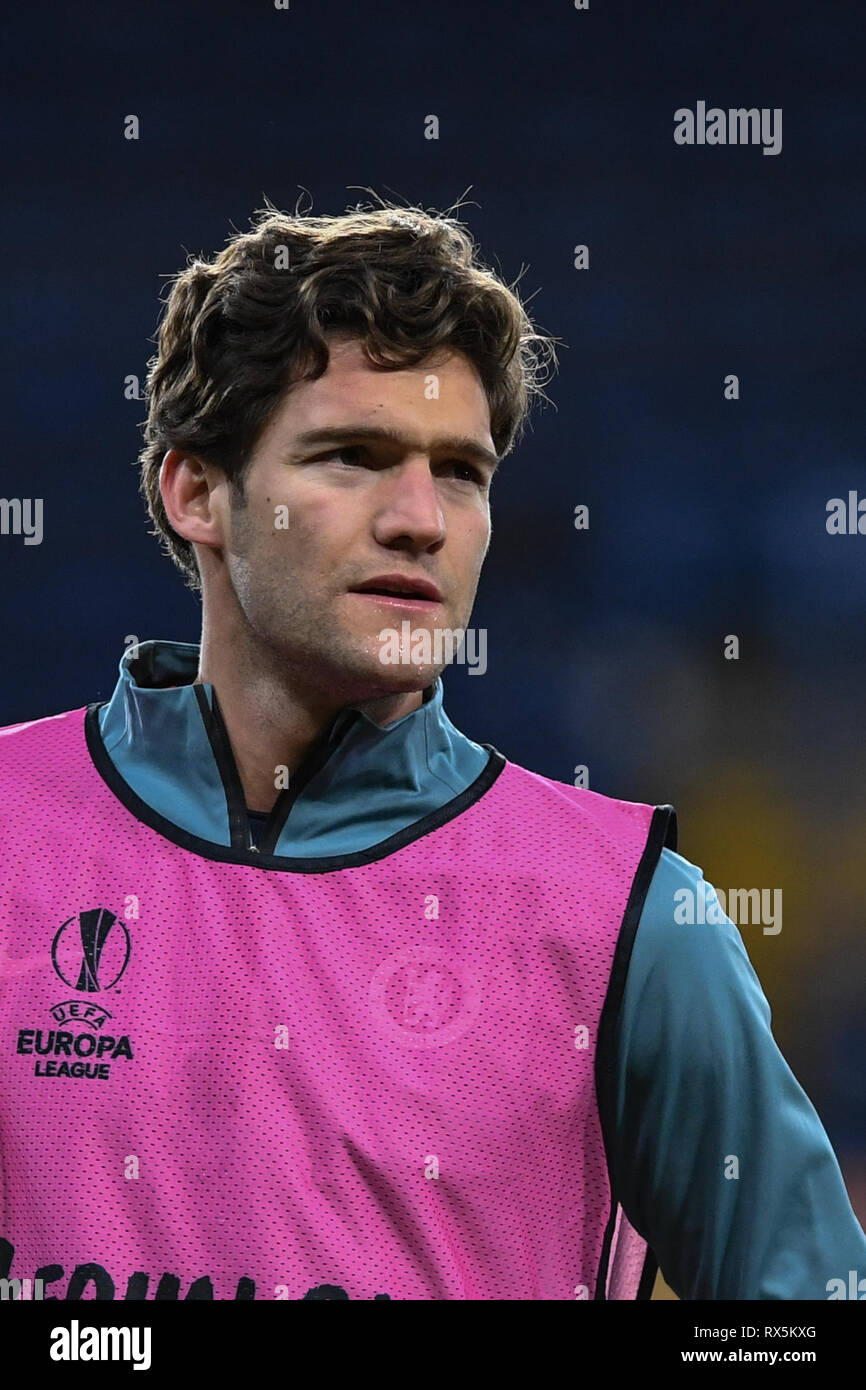 7 mars 2019, Stamford Bridge, Londres, l'UEFA Europa League , ronde de 16, Chelsea vs Dynamo Kiev : Marcos Alonso (3) de crédit : Phil Westalke chelsea/News Images Banque D'Images