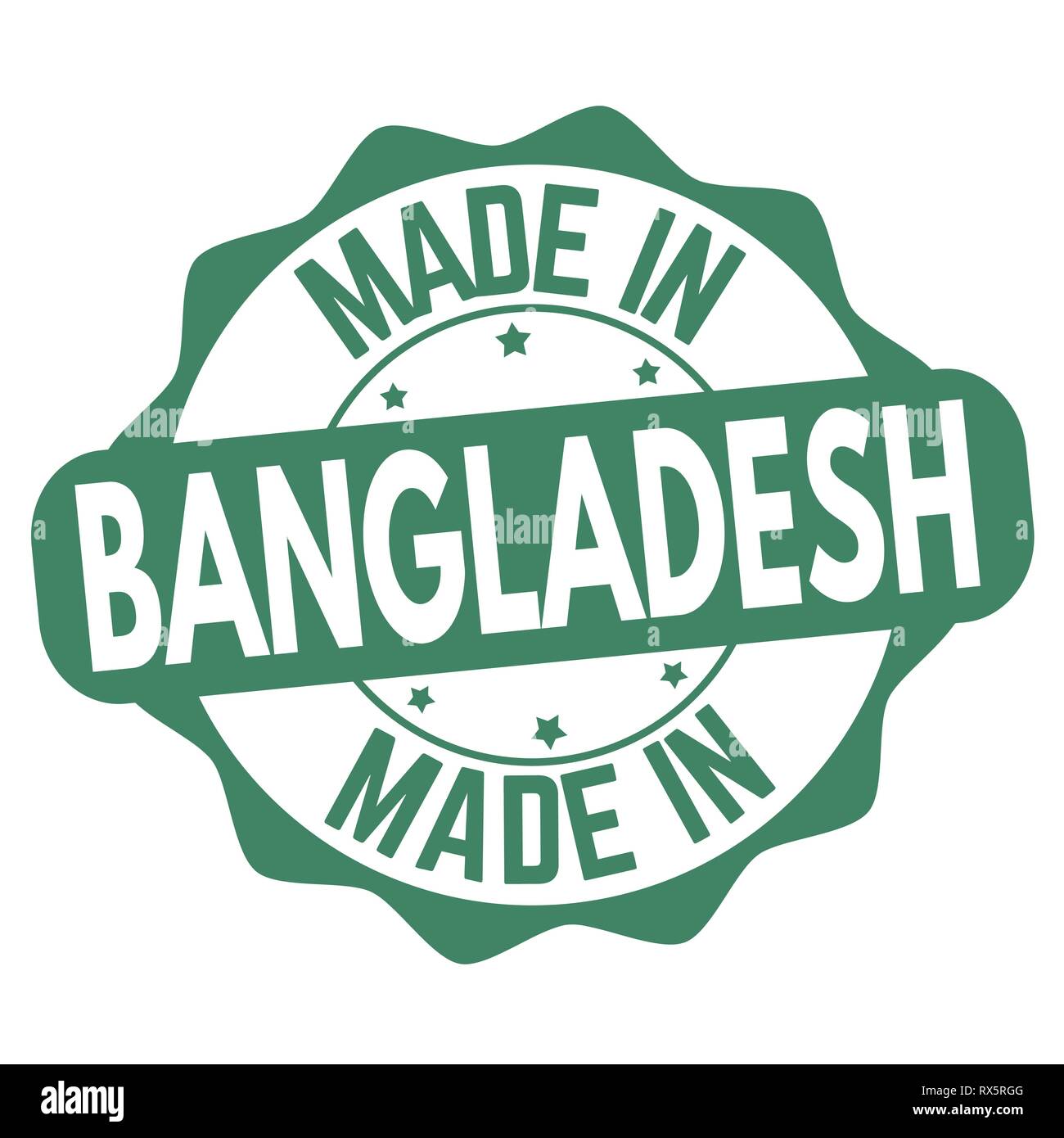 Au Bangladesh a fait signer ou apposer sur fond blanc, vector illustration Illustration de Vecteur