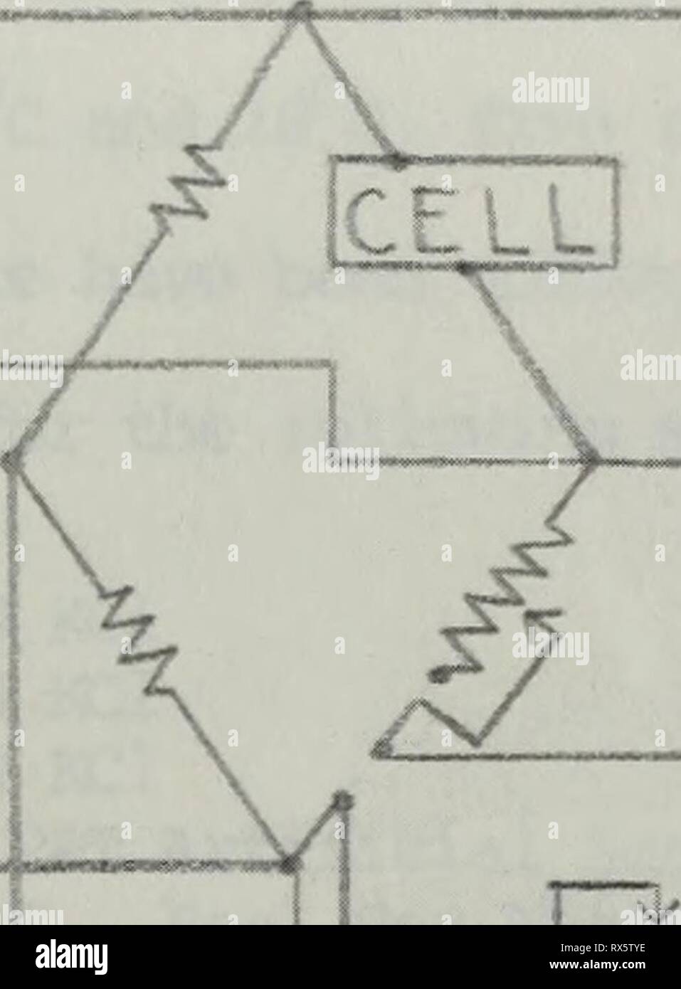 L'effet de la pression sur l'effet de la pression sur la conductance ionique à travers jusqu'à 2000 mètres de la colonne d'eau de l'océan. effectofpressure00mays Année : 1968 Â r^* 5 tf - e ^mi i y- ^* h Â¥ â # â Figure 5Â" du circuit de pont de base avec des résistances de 10 ans. Banque D'Images