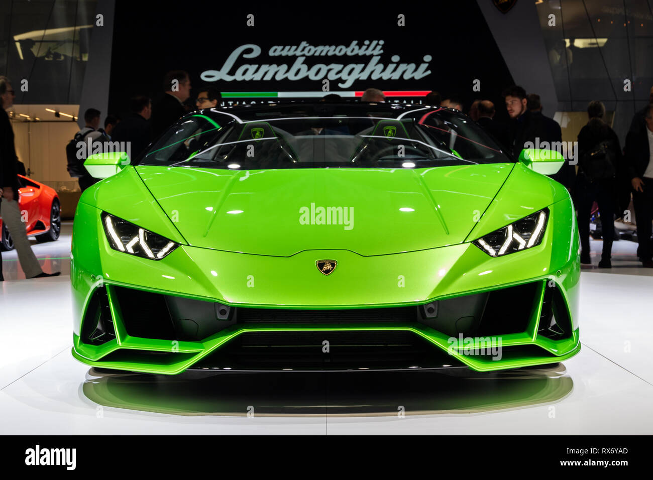 Genève, SUISSE - Le 5 mars 2019 : nouvelle Lamborghini 2019 