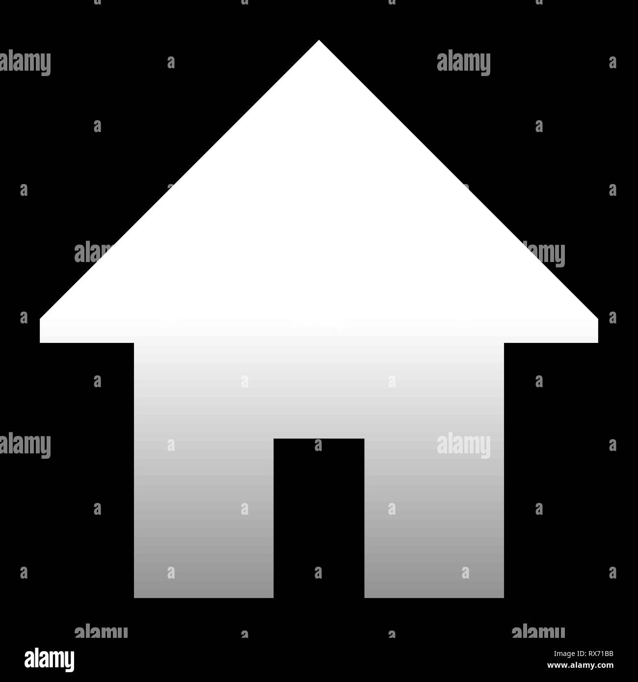 Icône Symbole Accueil - gradient blanc, isolé - vector illustration Illustration de Vecteur