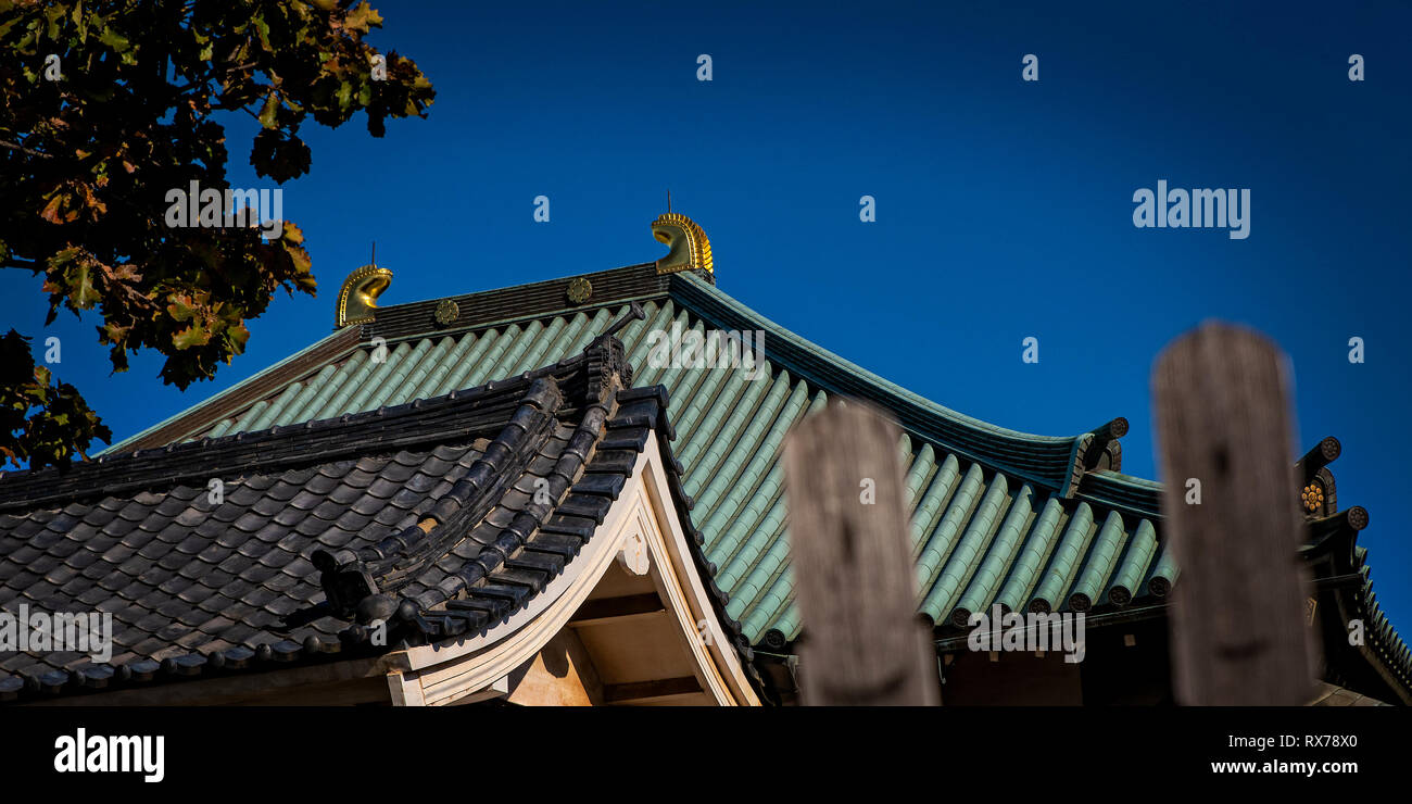 Des toits de la vieille ville de Kawagoe, près de Tokyo, Japon Banque D'Images