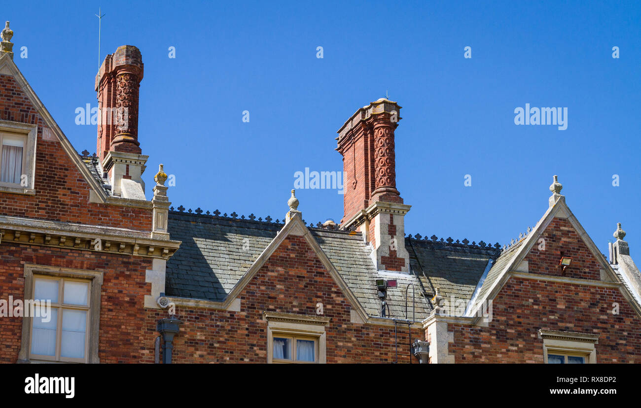 Sandringham House Gardens et 20 000 hectares, maison privée de sa Majesté la Reine Elizabeth II à Sandringham .Angleterre Norfolk Banque D'Images