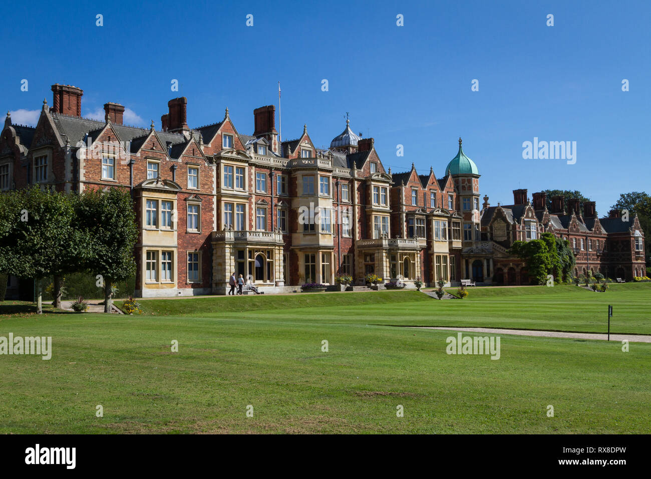 Sandringham House Gardens et 20 000 hectares, maison privée de sa Majesté la Reine Elizabeth II à Sandringham .Angleterre Norfolk Banque D'Images