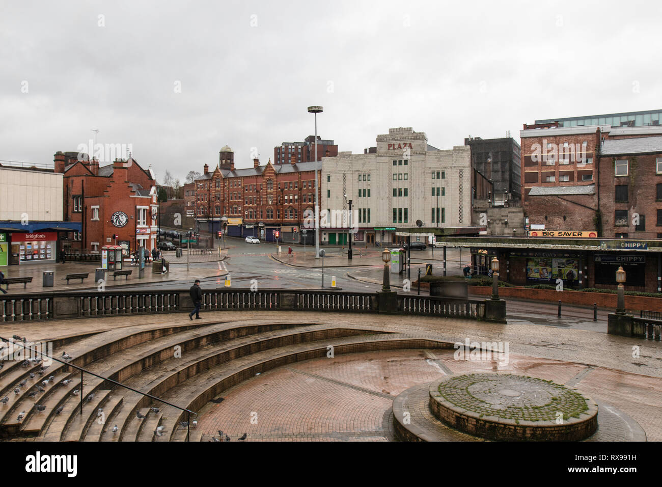 Un jour de pluie à Stockport Banque D'Images