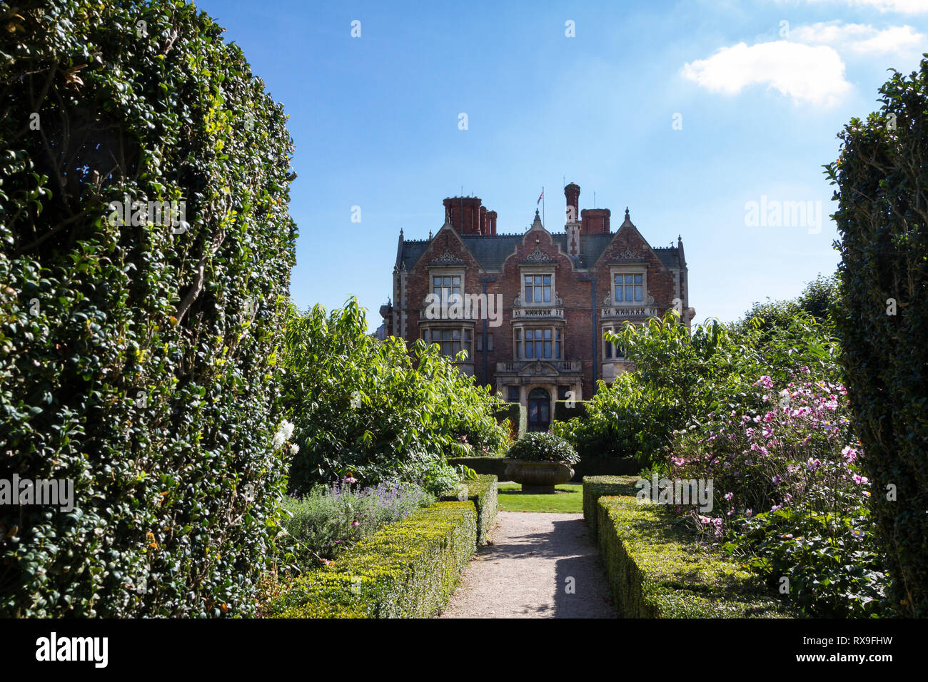 Sandringham House Gardens et 20 000 hectares, maison privée de sa Majesté la Reine Elizabeth II à Sandringham .Angleterre Norfolk Banque D'Images