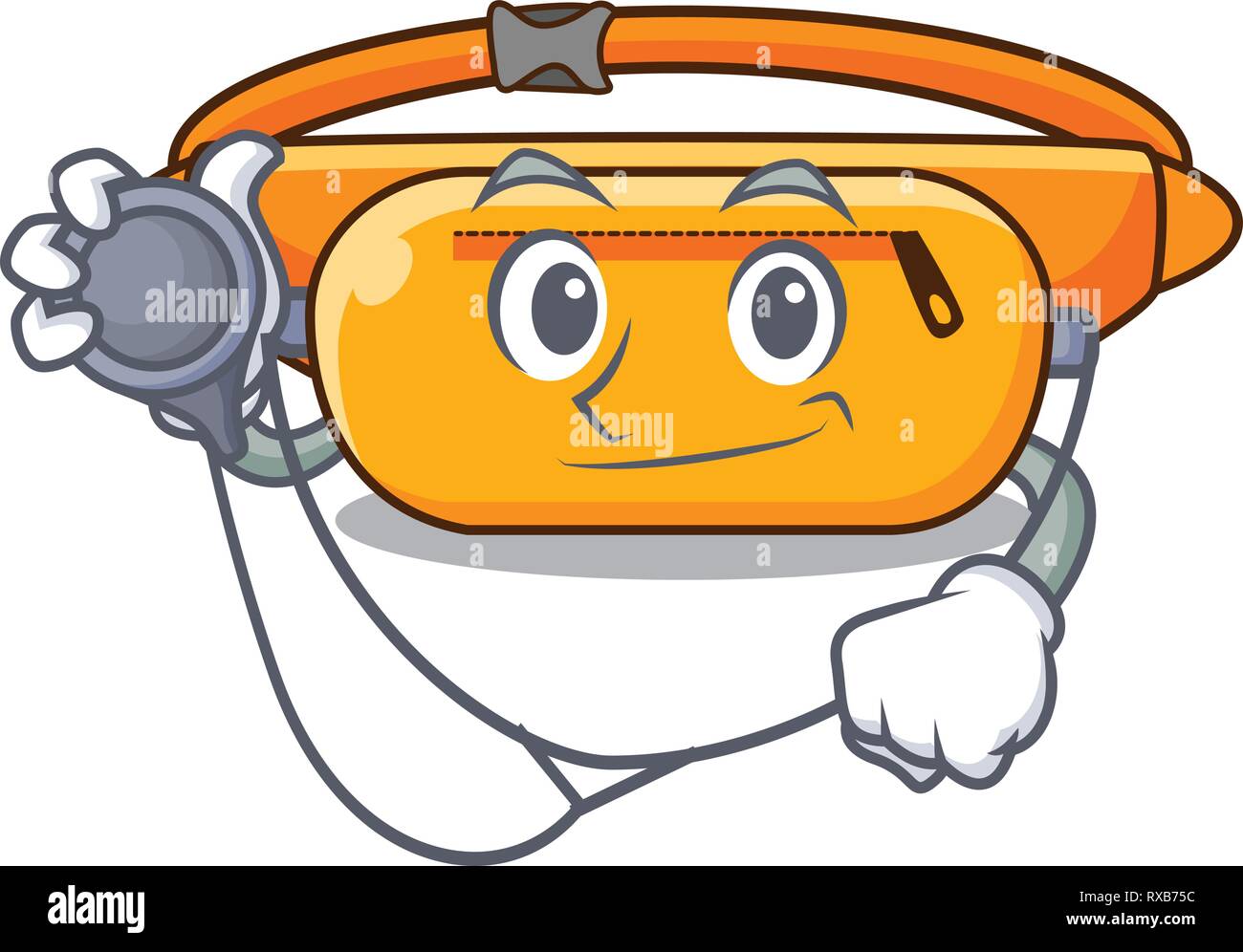 Médecin à la taille placés dans la caricature penderie Illustration de Vecteur