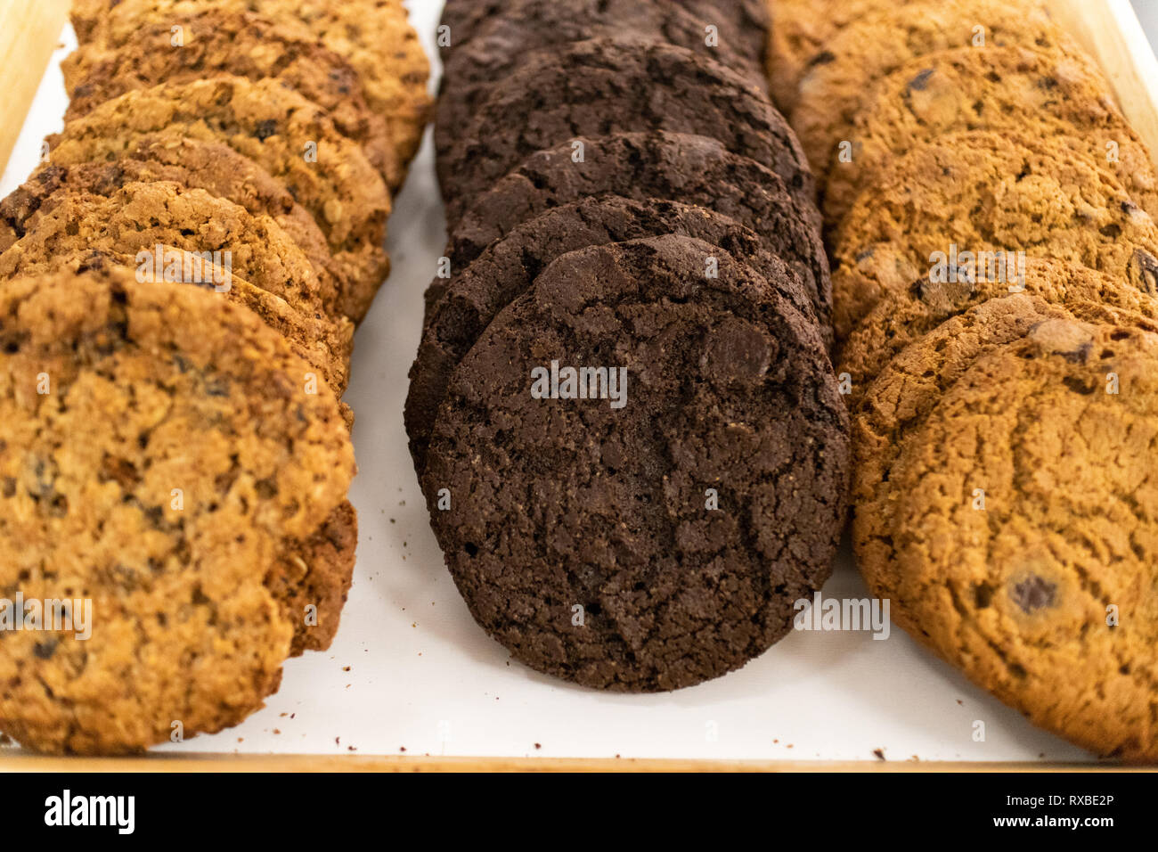 Cookies aux pépites de chocolat de Ikea Hyderabad, Inde Banque D'Images