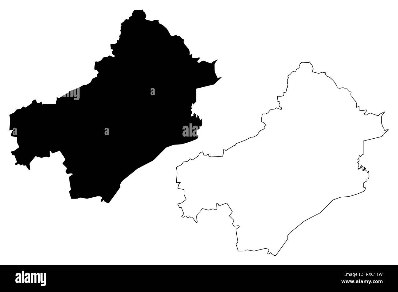 Région d'Draa-Tafilalet (divisions administratives du Maroc, Royaume du Maroc, Maroc) map vector illustration, croquis Gribouillage à l'Draa-Tafi Illustration de Vecteur