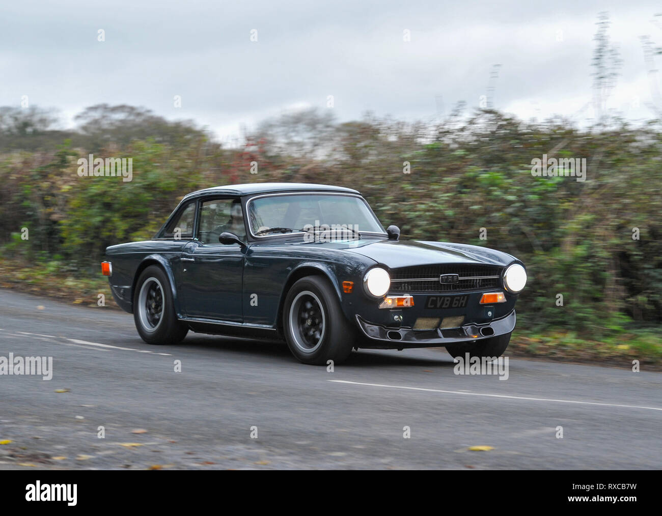 1970 Triumph TR6 voiture de sport britannique classique Banque D'Images