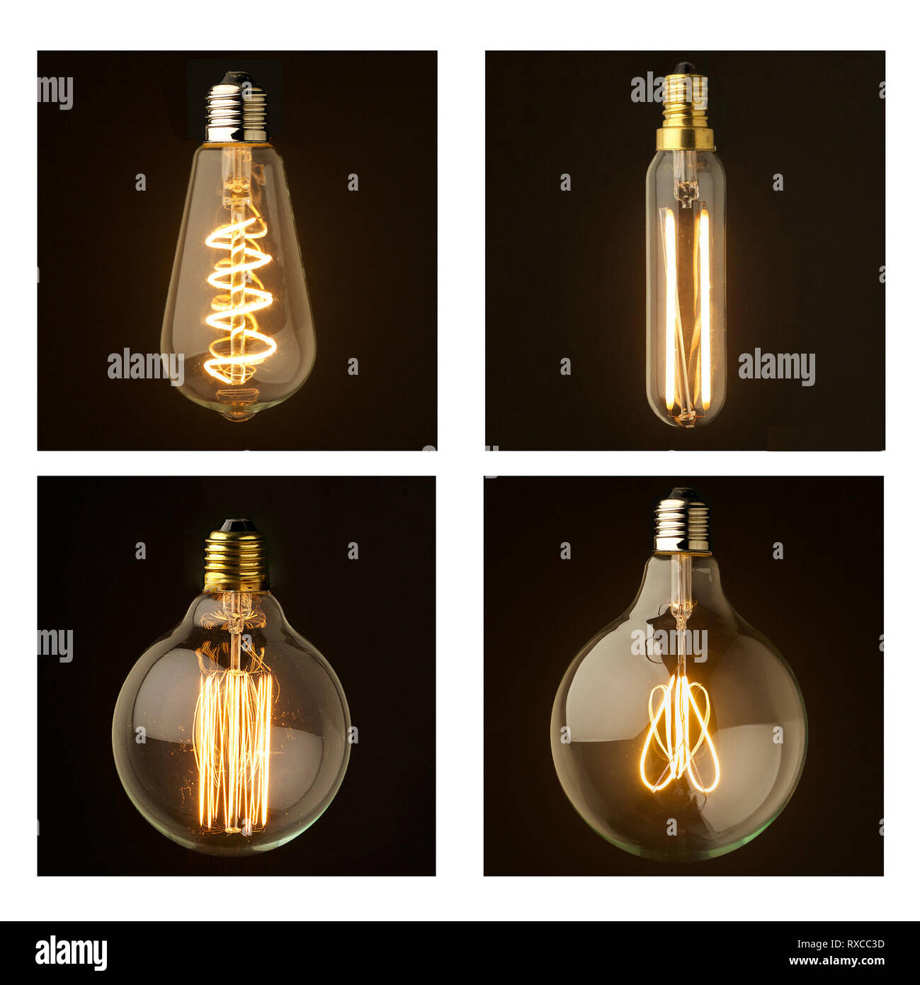 Une ampoule LED Edison d'époque Banque D'Images