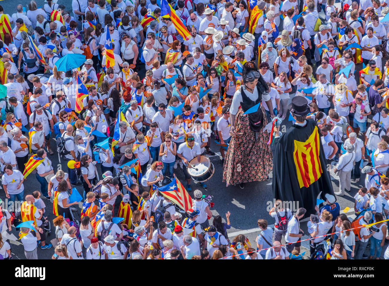 La fête nationale catalane 11/09/2015 Banque D'Images